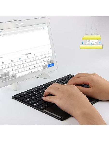 Teclado Bluetooth BoxWave SlimKeys con Trackpad para Raspberry Pi 10.1" Teclado Bluetooth BoxWave SlimKeys con Trackpad para Raspberry Pi 10.1"
