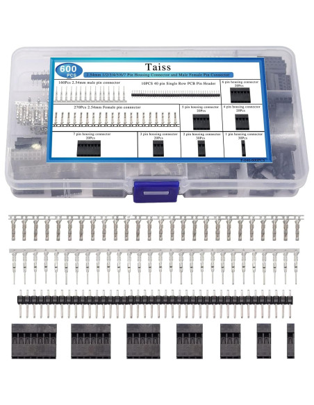 Kit de Crimpado Taiss SN-28B con 600 Conectores Dupont 2.54mm Kit de Crimpado Taiss SN-28B con 600 Conectores Dupont 2.54mm