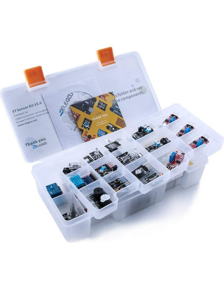 Kit de Inicio Electrónica Elegoo UNO R3 37 Módulos 120 Cables Kit de Inicio Electrónica Elegoo UNO R3 37 Módulos 120 Cables