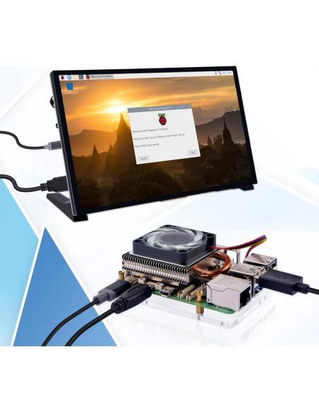 Enfriador GeeekPi para Raspberry Pi 5 con Ventilador 40mm Enfriador GeeekPi para Raspberry Pi 5 con Ventilador 40mm