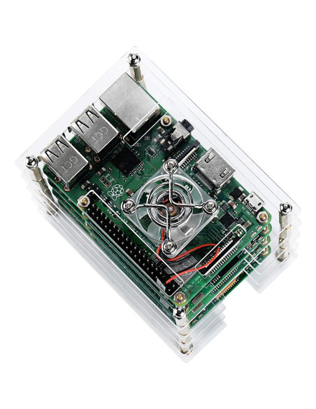 Caja Clúster GeeekPi para Raspberry Pi 4/3 con Ventiladores Caja Clúster GeeekPi para Raspberry Pi 4/3 con Ventiladores