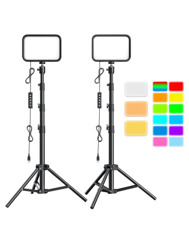 UBeesize Kit de Iluminación RGB con Trípode Ajustable