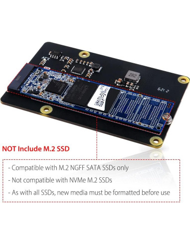 Placa de Expansión GeeekPi X862 V2.0 para Raspberry Pi 4B SSD M.2