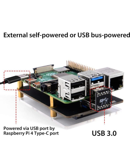 Placa de Expansión GeeekPi X862 V2.0 para Raspberry Pi 4B SSD M.2 Placa de Expansión GeeekPi X862 V2.0 para Raspberry Pi 4B SSD M.2