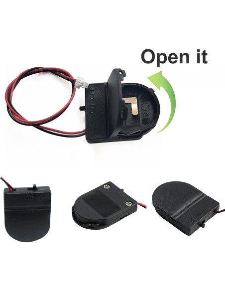 Caja de Batería RTC Awxlumv para Raspberry Pi 5 - Soporte Negro Caja de Batería RTC Awxlumv para Raspberry Pi 5 - Soporte Negro