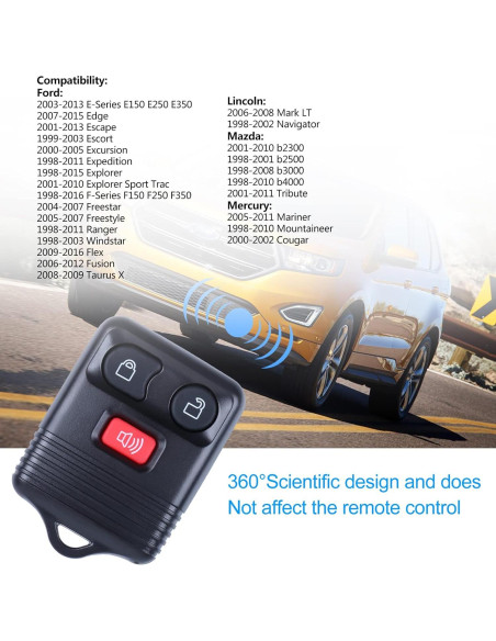Control Remoto de Entrada Sin Llave VERYOH 3 Botones 315MHz Control Remoto de Entrada Sin Llave VERYOH 3 Botones 315MHz