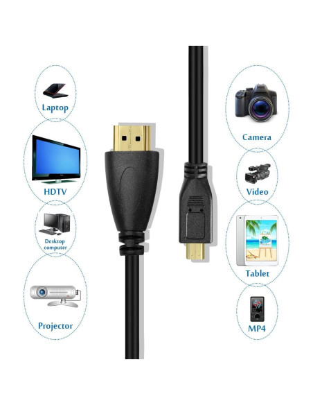 Cable Micro HDMI a HDMI UCEC 0.97m Retráctil Alta Velocidad Cable Micro HDMI a HDMI UCEC 0.97m Retráctil Alta Velocidad