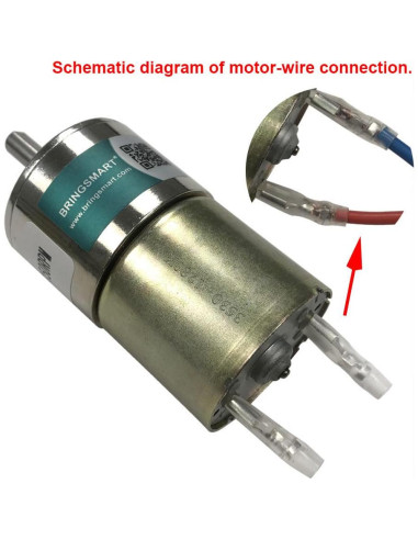 Motor de Engranaje Bringsmart JGB37-520 12V 100RPM Soporte