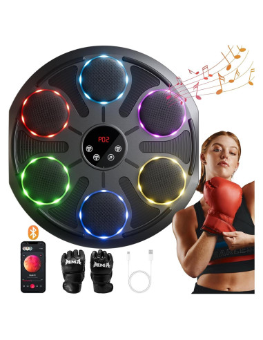 Máquina de Boxeo Musical GloGlim 6 Objetivos con Guantes