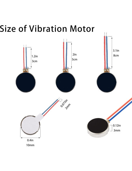 20 Motores de Vibración DC 3V Zard zoop 12000RPM 8cm 20 Motores de Vibración DC 3V Zard zoop 12000RPM 8cm