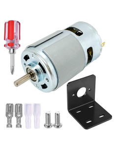 Motor DC 775 12V-24V 6000-12000RPM QINIZX Doble Rodamiento