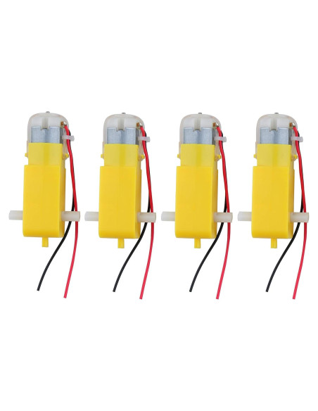 Motor de Caja de Engranajes DC TT Stemedu 3-6V 200RPM 4PCS Motor de Caja de Engranajes DC TT Stemedu 3-6V 200RPM 4PCS