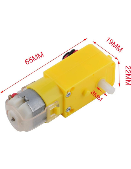 Motor de Caja de Engranajes DC TT Stemedu 3-6V 200RPM 4PCS Motor de Caja de Engranajes DC TT Stemedu 3-6V 200RPM 4PCS