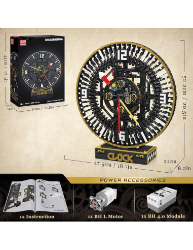Reloj Mecánico de Construcción Mould King 10160 3675 Piezas