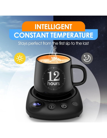 Calentador de Tazas Eléctrico KITCHEKSHOP Negro con 4 Temperaturas Calentador de Tazas Eléctrico KITCHEKSHOP Negro con 4 Temperaturas