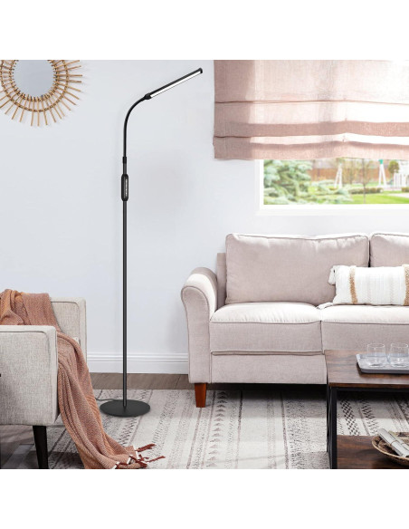 Lámpara de Pie LED EBEST Negra Regulable para Oficina y Maquillaje Lámpara de Pie LED EBEST Negra Regulable para Oficina y Maquillaje
