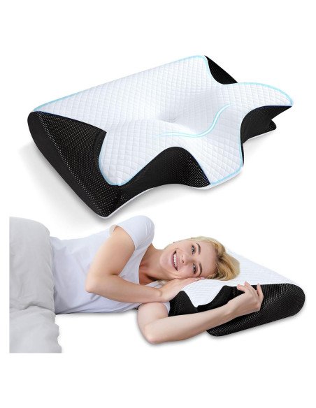 Almohada Cervical HOMCA Espuma Viscoelástica 60x40 cm Almohada Cervical HOMCA Espuma Viscoelástica 60x40 cm