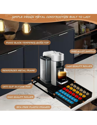 Organizador de Cajón para Cápsulas Nespresso Vertuo BLACKSMITH FAMILY