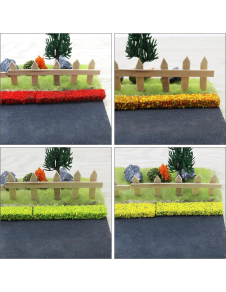 Woohome 7 Tiras Arbustos Miniatura Coloridos para Paisaje DIY Woohome 7 Tiras Arbustos Miniatura Coloridos para Paisaje DIY
