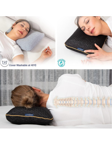 Almohada de Viaje Alkamto Espuma Viscoelástica Compacta