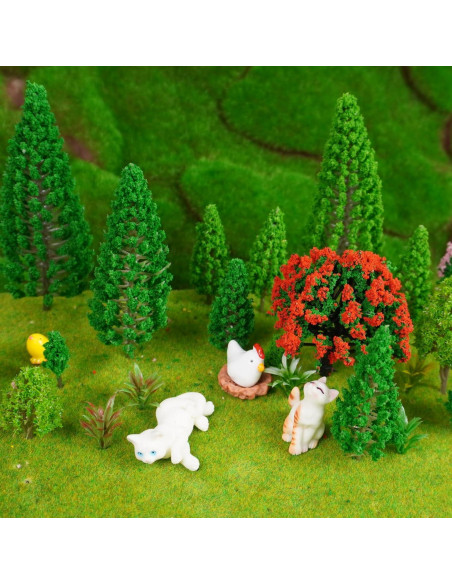 Set de 32 Árboles Miniatura MOMOONNON para Dioramas Set de 32 Árboles Miniatura MOMOONNON para Dioramas