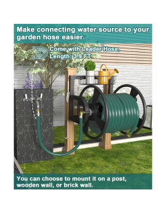 Carrete de Manguera Montado en Pared Artigarden 125 pies Negro 2