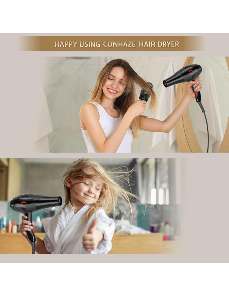Secador de Pelo Profesional Conhaze 2400W Iónico con Difusor Secador de Pelo Profesional Conhaze 2400W Iónico con Difusor
