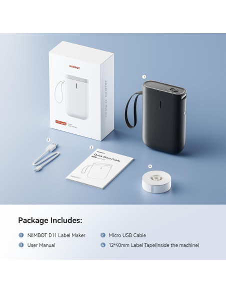 Impresora de Etiquetas NIIMBOT D11 Portátil Inalámbrica USB Impresora de Etiquetas NIIMBOT D11 Portátil Inalámbrica USB