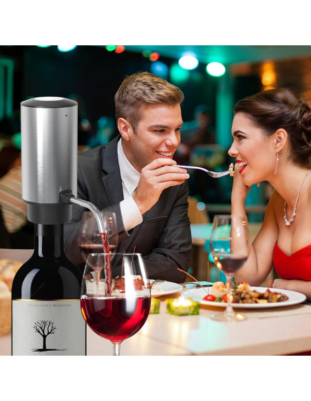 Aereador de Vino Eléctrico Liuzouwin 2025 Automático Negro Aereador de Vino Eléctrico Liuzouwin 2025 Automático Negro
