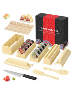 Kit de Hacer Sushi HI NINGER Deluxe 12 Piezas Molde Corazón