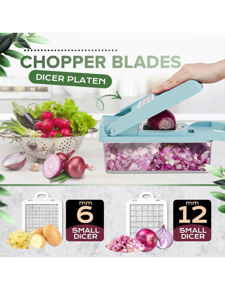 Cortador de Verduras Raipeu SLICER-T con 8 Cuchillas Intercambiables Cortador de Verduras Raipeu SLICER-T con 8 Cuchillas Intercambiables