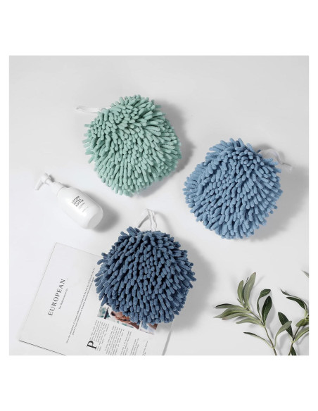 Conjunto de Toallas de Mano Nulubuu Chenille 3 Piezas Multicolor Conjunto de Toallas de Mano Nulubuu Chenille 3 Piezas Multicolor