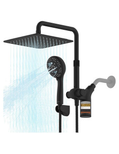 Combo de Cabezas de Ducha Filtradas Ryamen 10" Ajustable 7 Modos