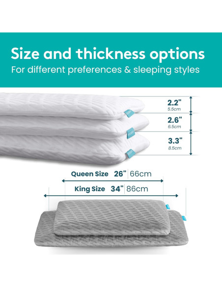 Almohada Super Delgada BLISSBURY 5.58 cm Espuma Memoria Almohada Super Delgada BLISSBURY 5.58 cm Espuma Memoria