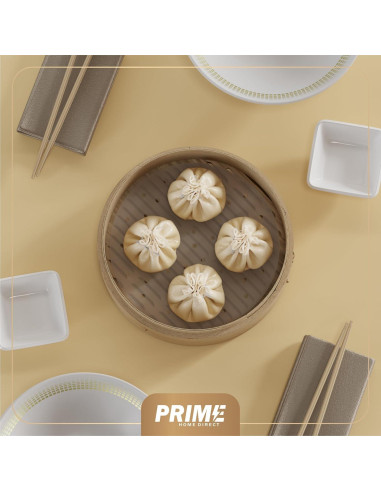 Cesta de Vapor de Bambú Prime Home Direct 20.32 cm 2 Niveles