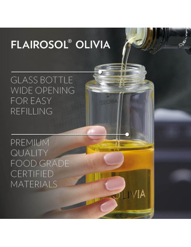 Pulverizador de Aceite FLAIROSOL 130ml Vidrio Dorado