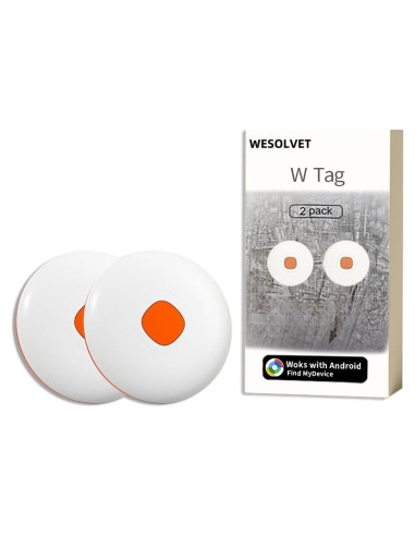 Localizador Bluetooth Wesolvet Mini Air Tags 2 Pack Impermeable