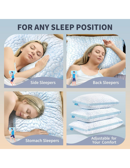 Almohada de Enfriamiento QUTOOL Doble Cara Estándar 2 Piezas Almohada de Enfriamiento QUTOOL Doble Cara Estándar 2 Piezas