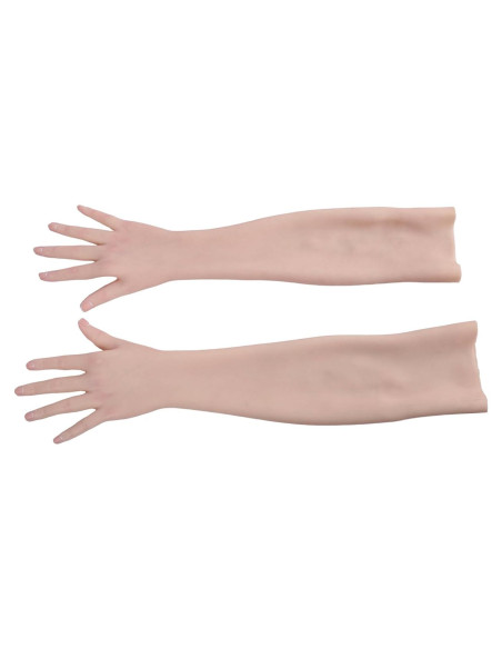 Guantes de Silicona EQAIWUJIE Femeninos Realistas Marrón Guantes de Silicona EQAIWUJIE Femeninos Realistas Marrón