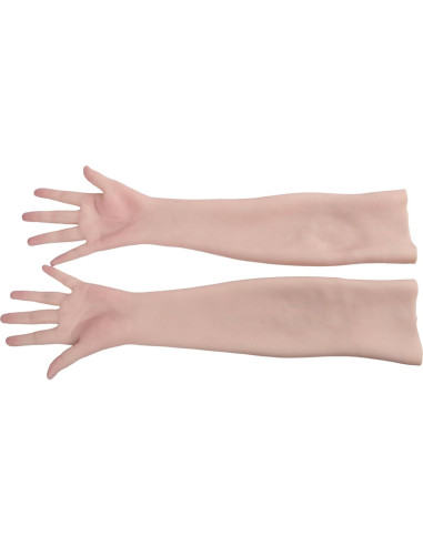 Guantes de Silicona EQAIWUJIE Femeninos Realistas Marrón