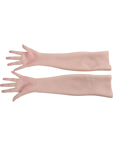 Guantes de Silicona EQAIWUJIE Femeninos Realistas Marrón Guantes de Silicona EQAIWUJIE Femeninos Realistas Marrón