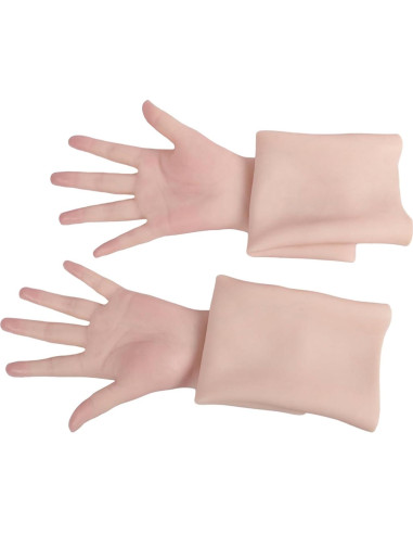 Guantes de Silicona EQAIWUJIE Femeninos Realistas Marrón
