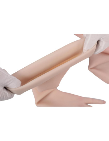 Guantes de Silicona EQAIWUJIE Femeninos Realistas Marrón