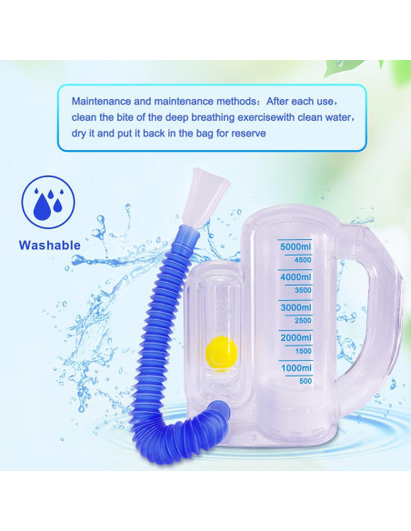 Espirometro de Incentivo FoxUncle para Adultos 1000-5000 cc Espirometro de Incentivo FoxUncle para Adultos 1000-5000 cc