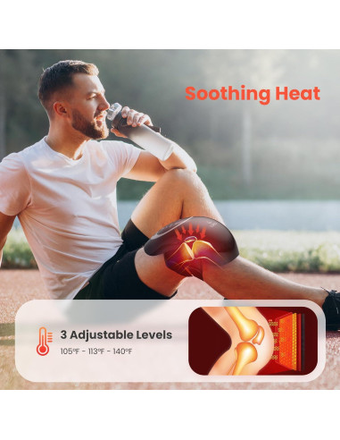 Masajeador de Rodilla Cupilo con Calor y Vibración - Alivio Dolor Artritis