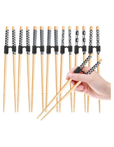 Palillos Reutilizables para Entrenamiento LYART - 7 Pares de Madera 22.5cm