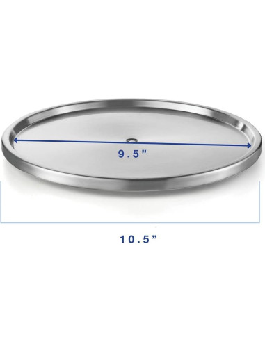 Lazy Susan Giratorio de Acero Inoxidable Lovotex 1 Nivel 27.9 cm