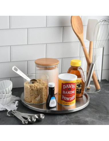 Lazy Susan Giratorio de Acero Inoxidable Lovotex 1 Nivel 27.9 cm