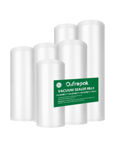 Rollos de Bolsas de Sellado al Vacío O2frepak 6 Paquetes 15-20-28cm