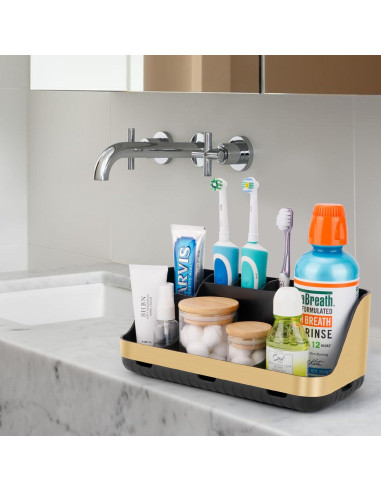 Organizador de Baño GFWARE Dorado con 7 Compartimentos